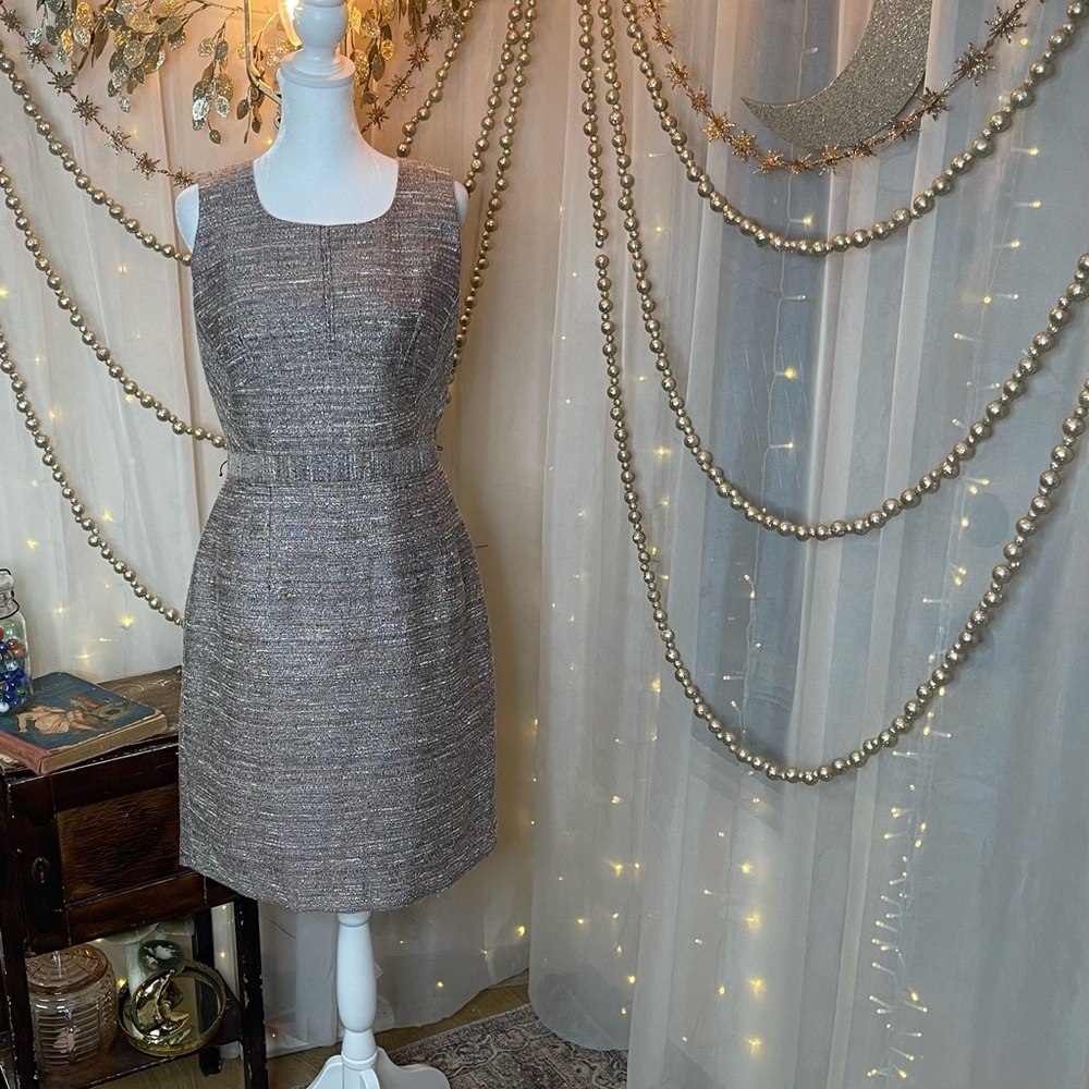 Gray Sleeveless Sheath Midi Dress for Work